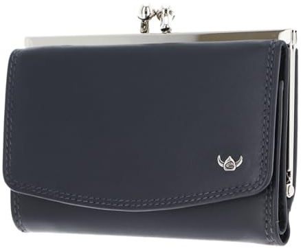 Golden Head Leder Geldbörse Polo RFID Protect Bügelbörse 2255 Marineblau dunkelblau