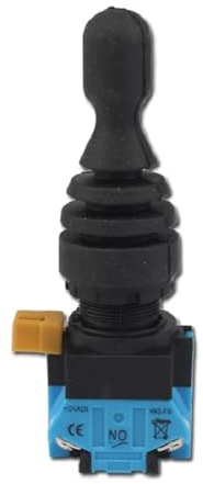 AUBEST Industrial Joystick, 22mm Cross Switch, 2 4 Way Position Reset Momentary Self Locking Latching Master Monolever Joystick Switch 2 4NO L-FW12(4way Momentary)