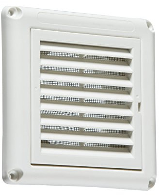 Knightsbridge EX009W 100mm/4 Extractor Fan Grille with Fly Screen-White