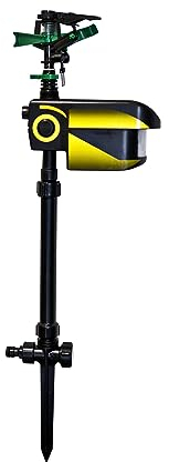 Windhager Tiervertreiber Water Guard SOLAR Wasserstrahl Hunde Katzen Marder Waschbären Wildtiere, solarbetrieben, bis zu 90m², 05046, Schwarz