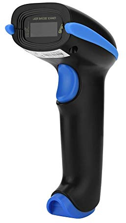 VBESTLIFE Barcode Scanner, Handgehaltener drahtloser -Barcode-Strichcodeleser-Leser 2.4GHz für Android (blau)
