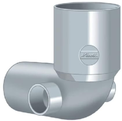 Curva di scarico wc con 2 attacchi laterali 100/50/50mm