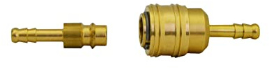 1/2/5/10 Stecker mit Druckluftkupplung Messing Schnellkupplung mit Schlauchtülle 6mm Ventilsteckdose (1)