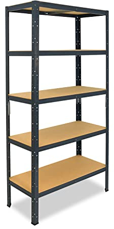 shelfplaza® 180x60x40cm HOME Schwerlastregal anthrazit/Metallregal mit 5 Böden/Kellerregal Metall, Garagenregal, Werkstattregal oder Regal Lagerregal/Steckregal Metall mit 175kg Tragkraft