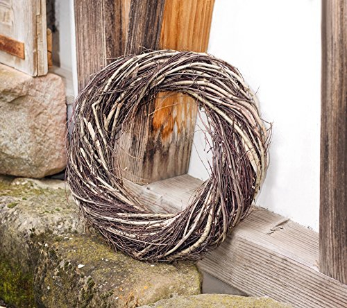 großer Deko-Kranz aus Reisig, Ø 45 cm, braun, Reisigkranz, Naturkranz, Türkranz, Wandkranz