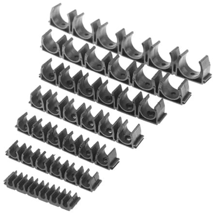 5Pcs 4/6/8/10/12mm Nylon Pneumatic Tube Air Hose Fixing Clamp 6 Way Water Pipe Holder Gas Compressor Tubing Diversion Flow Clip (Color : Black for 6mm)