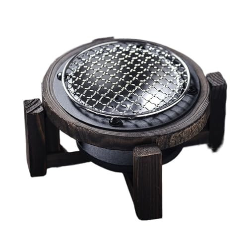 Estufa portátil para barbacoa Estufa de jardín for patio for cocinar té y café, pequeña estufa de carbón eléctrica, estufa de carbón for interior y exterior, estufa de barbacoa con malla for parrilla,