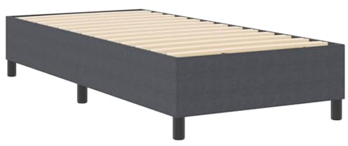vidaXL Plattformbettgestell Dunkelgrau 80 x 200 cm Cordstoff | Perfekt für kleine Räume, Gibt guten Halt für deine Matratze, Schick und angenehm zu berühren