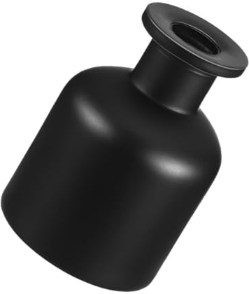 DIYEAH Frasco Difusor de Vidrio Vacío de 150 Ml Color Negro Mate Botella Difusora para Aceites Esenciales Difusor Aromaterapia para Uso Doméstico Varillas Recipiente Reutilizable para
