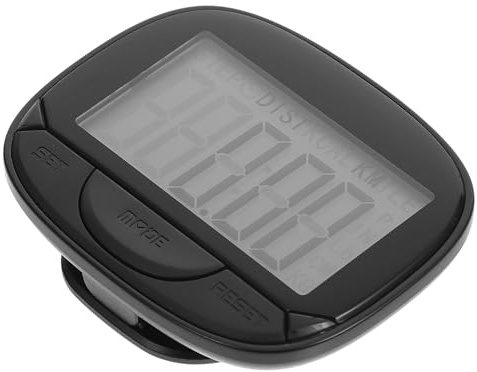 PLAFOPE Lightweight Pedometer Clip with Large Screen Step Counter for Walking Calorie and Distance Tracking for Fitness Enthusiasts Random Color