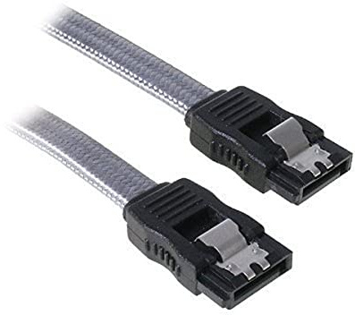 BitFenix SATA 6Gb/s, 0.3m Cable de SATA 0,3 m Gris - Cable SATA (0.3m, 0,3 m, SATA III, Male Connector/Male Connector, Gris, Derecho, Derecho)