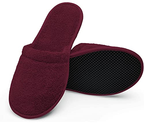 Arus - Pantoufles, Couleur : bordeaux ,Large/X-Large