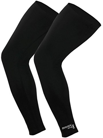 Brisk Cycling Leg Warmer Thermal Knee Running Compression Black