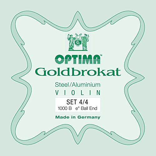 Optima Violin-Saiten Goldbrokat Satz 4/4 mittel (E-Kugel) 1000B