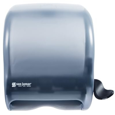 San Jamar T950 Classic Element Roll Towel Dispenser, Fits 8 Wide and 8 Diameter Roll, 12-1/2 Width x 12-3/4 Height x 8-1/2 Depth, Arctic Blue