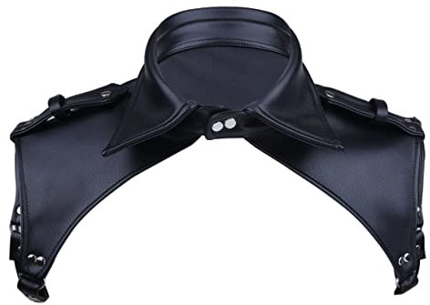 inhzoy Herren Body Brust Harness Verstellbar Brust Körper Geschirr mit Druckknöpfe Männer Clubwear Cosplay Kostüm Schwarz One Size