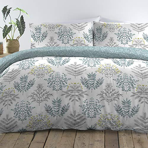Dreams & Drapes - Emily - Easy Care Duvet Cover Set -3 pieces, King Bed Size in Duck Egg
