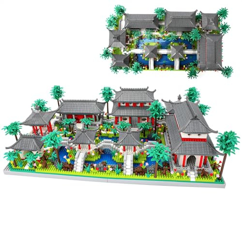 Seyaom Jeu de Construction de l'architecture Chinoise du Jardin de Suzhou - Jardin arrière, Jeu de Collection botanique pour Adultes, 14+ Adolescents, Non Compatible avec Other (3888 Pcs)