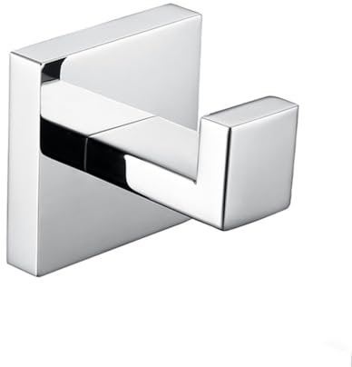 Chrom poliertes Badezimmer-Zubehör-Set, Wandhalterung, Badregal, Bademantel-Aufhänger, Toilettenpapierhalter, Handtuchhalter, Rack aus Edelstahl, CS-Kleiderhaken