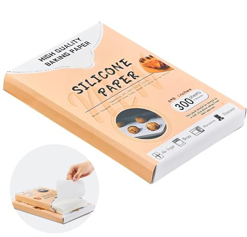 Parchment Paper Sheets 300Pcs,6x8In Baking Paper,Baking Supplies Sheets Non Stick,Non-Toxic Baking Parchment for Air Fryer, oven liner,Grilling, Steaming Cooking Bread Cake and Wrapping Food