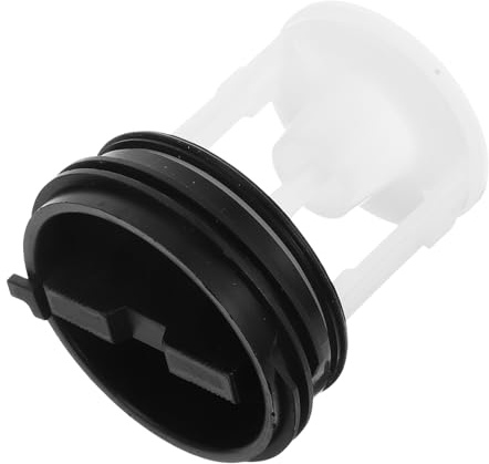 Black Abs Washing Machine Drain Pump Stopper 2 Hole with Filter Mesh | Universal Fit for Sewer Pipe and Floor Drain, Efficient Filtration, Integrated Mesh Design