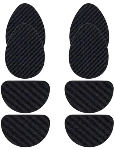 Gorise Lot De 4 Patins Antidérapants En Caoutchouc Pour Chaussures, Protection De Semelles, Autocollants Pour Hommes Et Femmes, Réduction Du Bruit, Noir