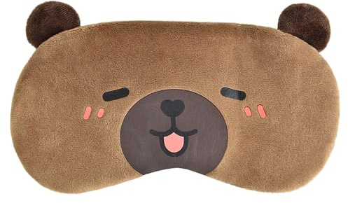 Mezeic Schlafmaske Capybara Augenmaske für Schlafen Neuheit Plüsch Schlafmasken Reisen Nickerchen Augenbinde Augen Abdeckung Nachtmaske für Frauen Männer（Capybara）