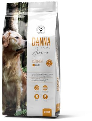 DANNAPET Supreme Complet - Pienso para Perros Adultos de Todas Las Razas con Pollo y Arroz – Pienso Natural para Perros con Glucosamina, Prebióticos y Omega 3 – Alta Digestibilidad y Piel Sana - 20kg