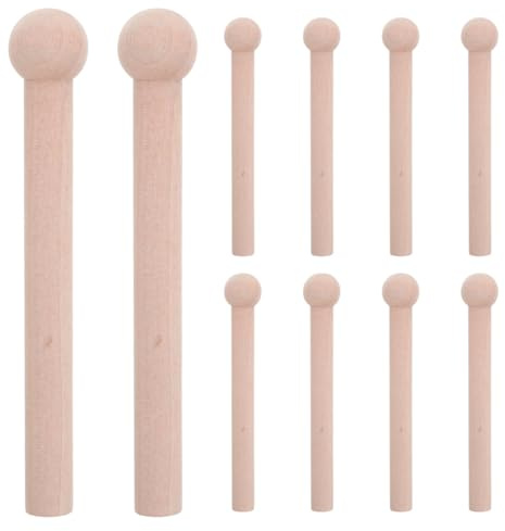Baluue 10 Piezas Ganchos De Madera Maciza Para Paneles Perforados Organizador Versátil De Herramientas Para Taller Y Garaje Accesorios De Almacenamiento