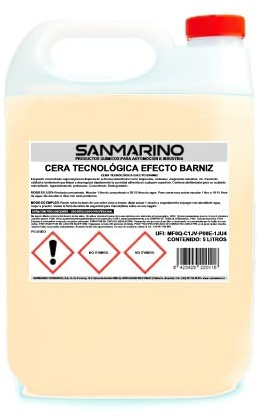 SANMARINO CERA TECNOLÓGICA EFECTO BARNIZ LIMPIEZA EN SECO 5 L.