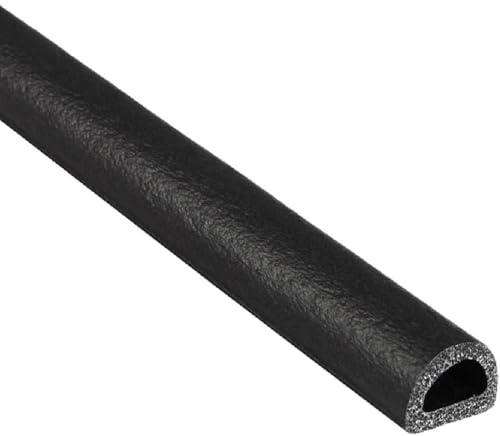 Trim-Lok D-Shaped Rubber Seal – .312” Height, .468” Width, 25’ Length – EPDM Foam Seal w/HT (General Acrylic) Pressure-Sensitive Adhesive – Weatherproofing for Doors/Windows on Cars,Trucks,RVs,Boats