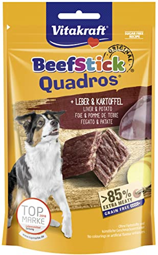 Vitakraft Beef Stick Quadros Plus Leber & Kartoffel - 7 x 70g