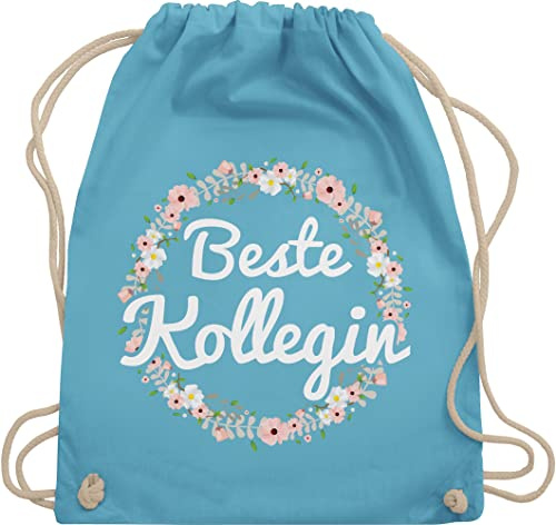 Turnbeutel Rucksack - Beruf und Job Geschenke - Beste Kollegin - Unisize - Hellblau - arbeit kolleginnen bag geschenk weihnachten rentenbeginn beutelrucksack arbeitskollegin geschenkebeutel
