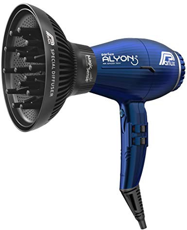 Parlux Pack Alyon con diffusore MagicSense. Asciugacapelli Professionale con Ioni negativi. Potente e Leggero. Made in Italy. Colore Blu notte