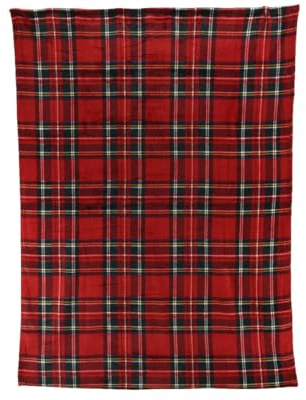 Kuscheldecke Flanelldecke 200 x 150 cm 100% Polyester Wohndecke Fleecedecke rot kariert