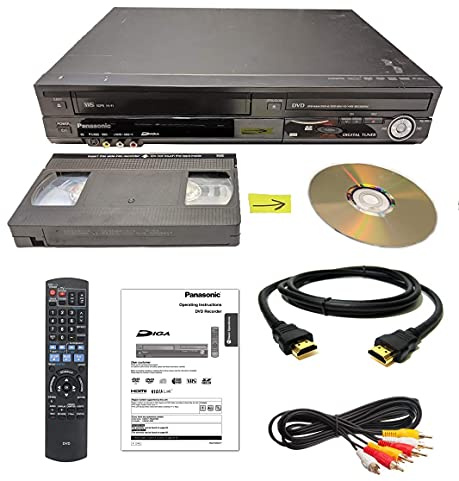 Panasonic VHS to DVD Recorder VCR Combo w/ Remote, HDMI (Renewed)