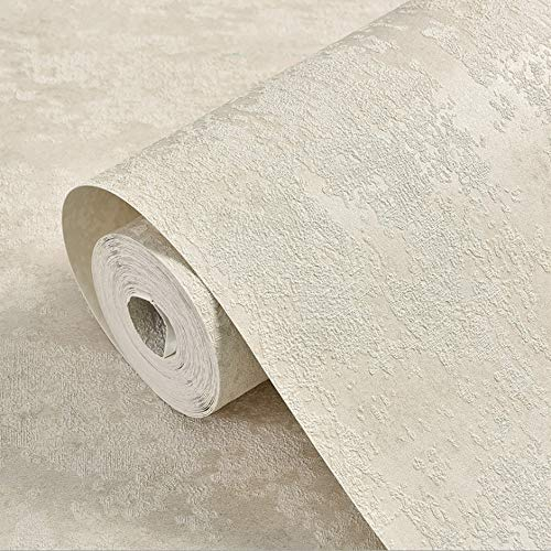 MEAIHOME American Country Non-Woven Wallpaper 3D Retro Pastoral Flower Tree AB Version with Bedroom Living Room Children's Room TV Background Wall 1.73'W x 32.8'L Non-Pasted (Light Gray B)