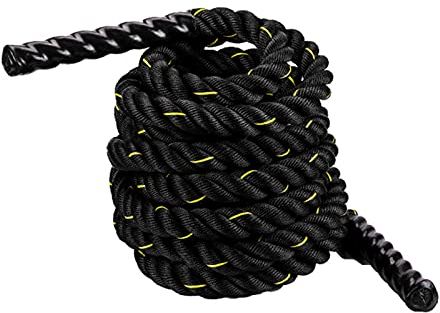 Battle Rope Hua 38mm Sporttraining Battle Seil, Verschleißfestes Und Langlebiges Wurfseil Klettern Seil, Mit Festem Anker, Länge 9m / 12m / 15m (Size : 15m)