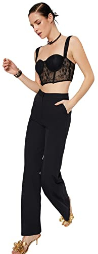 TRENDYOL Damen Hose Women Normal Waist Wide Leg Wide Leg Trousers