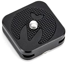 3 Legged Thing QR4 – 38 x 38 mm Arca-Swiss Compatible Quick Release Plate (QR4-DARK) – Magnesium Alloy Tripod Plate in Darkness (Matte Black)