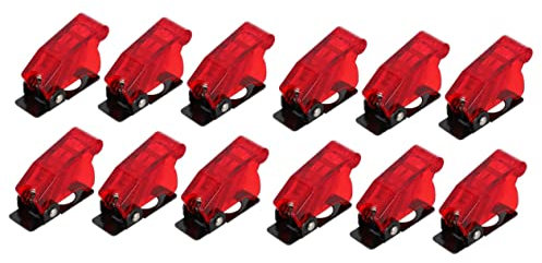 VILLFUL 12 Piezas cubierta del interruptor protector de luz tapa protectora del interruptor de palanca cubiertas a prueba de polvo guardias para alternar proteccion cubrir