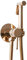 Rea Bidet Handbrause LUNGO LOOP ROSE GOLD Bidet Armaturen aus Messing für Toilette Bad WC Duschkopf Sprühkopf Badezimmer-Hygiene (Rose Gold)