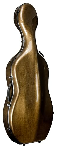 COYOUCO Cello Case, Cello Hartschalenkoffer mit Rädern und Rucksackgurten für 4/4 Full Size, Braun