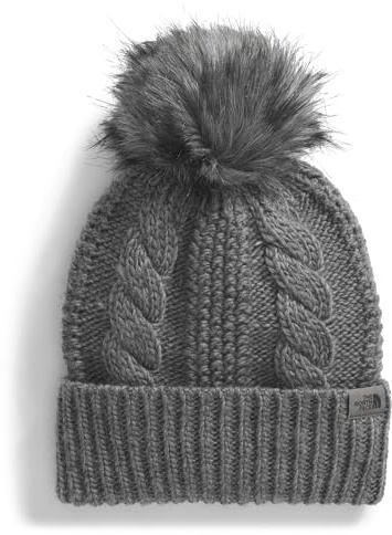 The North Face Oh Mega Fur Pom Lined Beanie, Medium Gy HTH, OSFA
