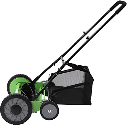 Garten Spindelmäher, Rasenmäher mit Grasfangkorb, Schnittbreite: 50.8 cm, Handrasenmäher, Berührungslosem Schneidetechnik