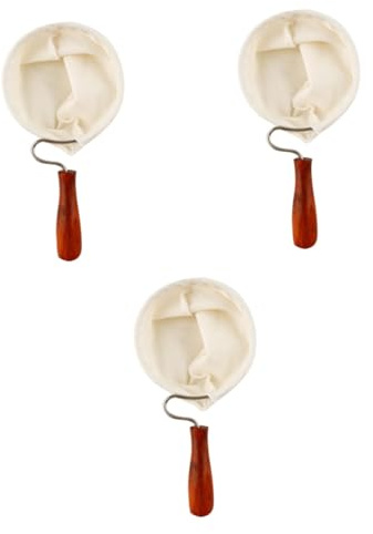 Ciieeo 3 Pezzi Manico in Legno 86mm Sacchetto Filtro Per Caffè Panno Pressa Per Caffè O Tè Sacchetti Filtro Forniture Particella Gusto Ricco Leggero