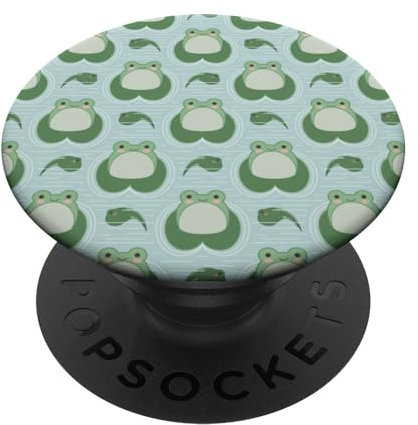 Süße Frösche Paisley Kaulquappen Lilien Pads im Teich Kawaii Frosch PopSockets mit austauschbarem PopGrip