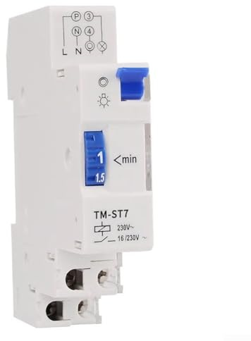 Relé de tiempo digital para riel DIN, TM-ST7 220 V, multifunción, carril DIN, temporizador de relé de retardo ajustable, para control de iluminación