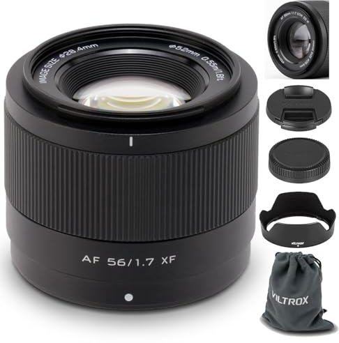 VILTROX 56mm F1.7 f/1.7 XF-Mount APS-C Objektiv für Fuji X, Autofokus STM-Objektiv mit großer Blende für Fujifilm Fuji X-Mount X-E3 X-E4 X-H1 X-PRO2 X-PRO3 X-T3 X-T4 X-T20 X-T30 X-T30II X-T200 X-S10