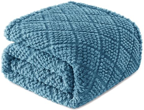Whale Flotilla Soft Fleece Throw Blanket for Couch, Slate Blue